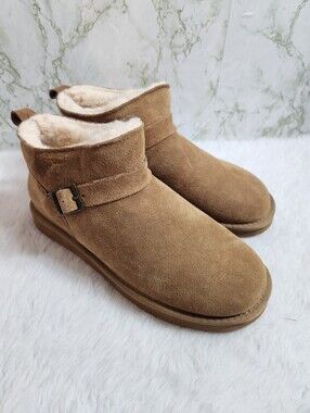 PAWZ by BEARPAW Faux Fur Lined Leather Booties
